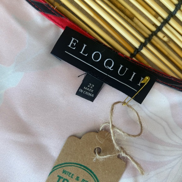 Eloquii 2 Piece Red Floral Outfit - Picture 3 of 4